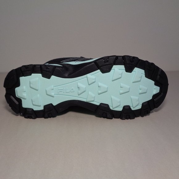 Fila Size 8 M QUADRIX Black / Aqua Trail Sneakers New Women's Shoes - Picture 15 of 16